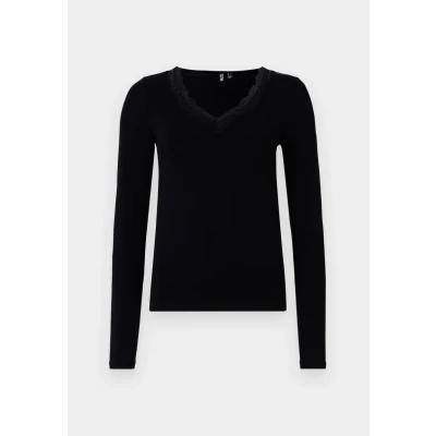 Image of Pieces Pcbarbera Long sleeved top, Women&#039;s, Size: Large, Black