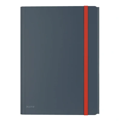Image of Leitz A4 3 Flap Folder with Pocket, 150 Sheet Capacity, Cosy Range, Velvet Grey, 46190089