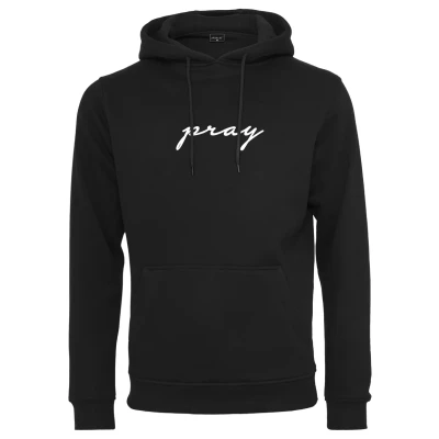 Image of Mister Tee Men&#039;s Pray Emb Hoody, Black, XL