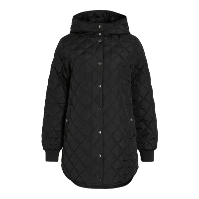Image of Vila Women&#039;s Vitate L/S Hooded Jacket Noos, black beauty, 18