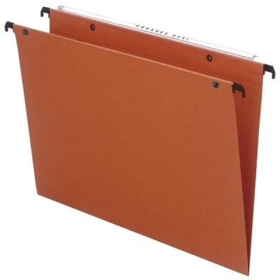 Image of Esselte Dual Vertical Suspension Files, A4, V Base, Pack of 25 Connectable Tabs Included, Orange, Orgarex Range, 21631