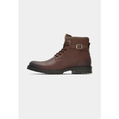 Image of Jack &amp; Jones Jfwdexter BOOT Laceup ankle boots, Men&#039;s, Size: 6, Brown stone Leather and textile