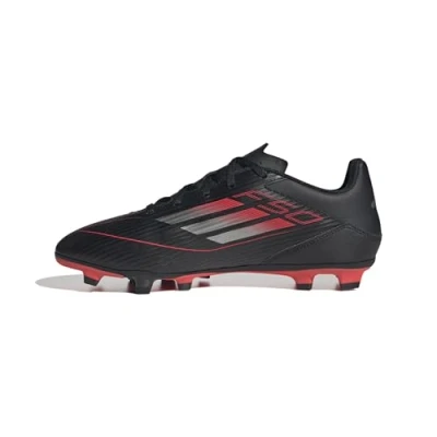 Image of adidas Unisex&#039;s F50 Club Football Boots Fg/Mg, Core Black Iron Met Lucid Red, 8 UK