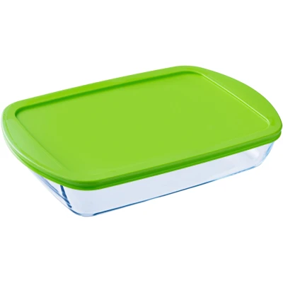 Image of Pyrex Oven Dish with lid Cook &amp; Store 40 x 27 6 cm / 4.5 Liter