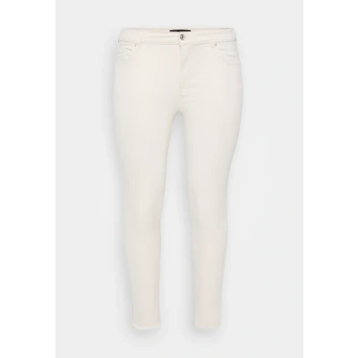 Image of ONLY Carmakoma Carwilly REG RAW Jeans Skinny Fit, Women&#039;s, Size: 14x32, Ecru