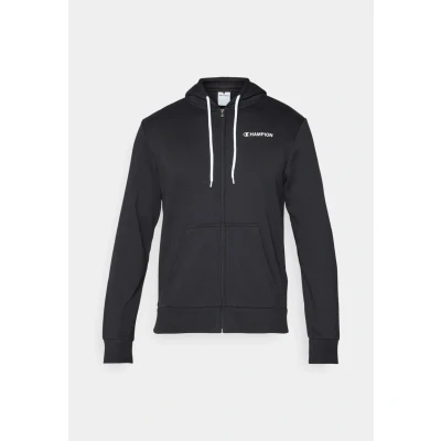 Image of Champion Graphic FULL ZIP Hoodie Zipup sweatshirt, Men&#039;s, Size: XS, Black