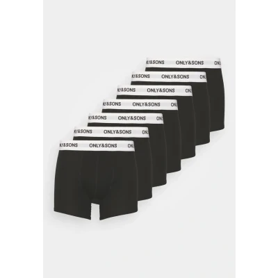 Image of Only &amp; Sons Men&#039;s Boxer Shorts, Black/Detail: White Waist Black Logo, S