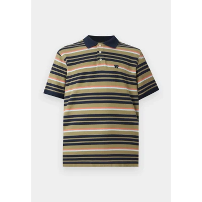 Image of Wrangler Stripe Polo shirt, Men&#039;s, Size: Medium, Aloe