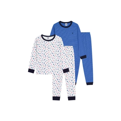 Image of Petit Bateau 2 PACK Pyjamas multicoloured for kids, Size: 10y, Multi/coloured