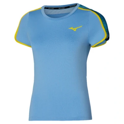 Image of Mizuno Frontier TEE Print Tshirt, Women&#039;s, Size: Large, Bel air blue