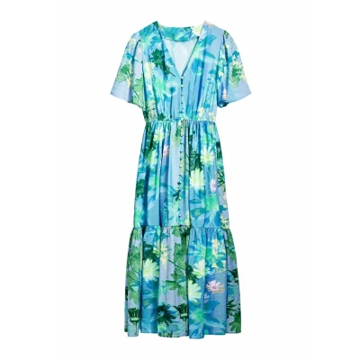 Image of Desigual Floral Day dress, Women&#039;s, Size: 18, Green