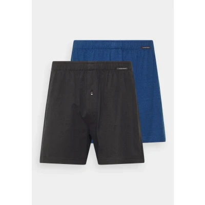 Image of Schiesser 2 PACK Boxer shorts, Men&#039;s, Size: Small, Dunkelblau/meliert