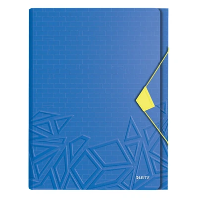 Image of Leitz A4 Expanding File with 5 Compartments, Elastic Band Fastener, 250 sheet Capacity, Blue, Urban Chic Range, 39970032