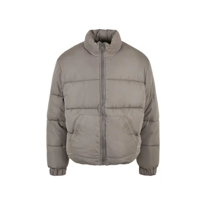 Image of Urban Classics Cropped Puffer Jacket Winter jacket, Men&#039;s, Size: Large, Asphalt