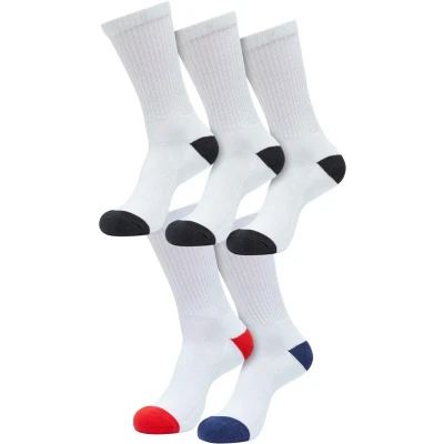 Image of Urban Classics Unisex Colored 5PACK Socks, Size: 9 11.5, white black cityred midnightnavy
