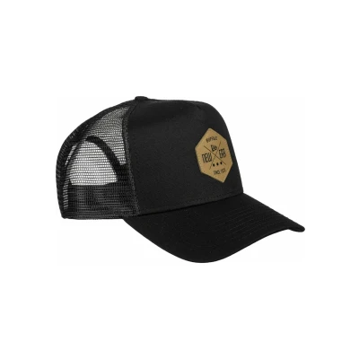 Image of New Era Heritage Patch Forty Trucker Cap, Men&#039;s, Size: One Size, Blk