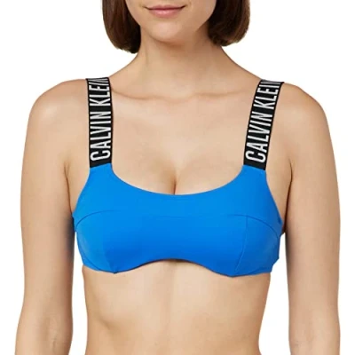 Image of Calvin Klein Swimwear Bikini top, Women&#039;s, Size: Medium, Dynamic blue