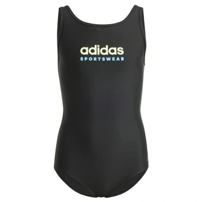 Image of adidas Sportswear Swimsuit for kids, Size: 7 8y, Black green spark