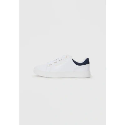 Image of Tommy Hilfiger Casual Cupsole Trainers, Women&#039;s, Size: 6.5, White/space blue shoes