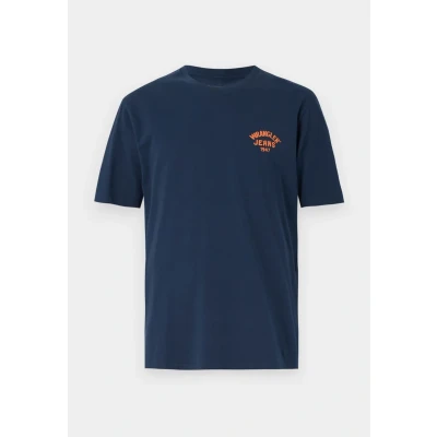 Image of Wrangler Small LOGO TEE Basic Tshirt, Men&#039;s, Size: Large, Navy