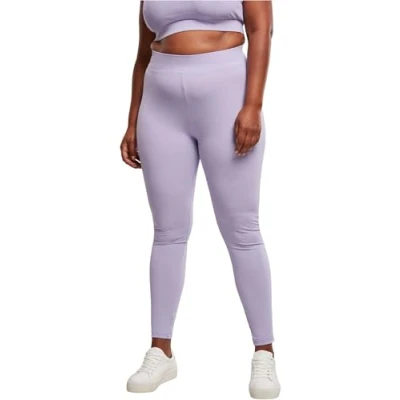 Image of Urban Classics Ladies HIGH Waist TECH Leggings Leggings, Women&#039;s, Size: 5XL, Lavender
