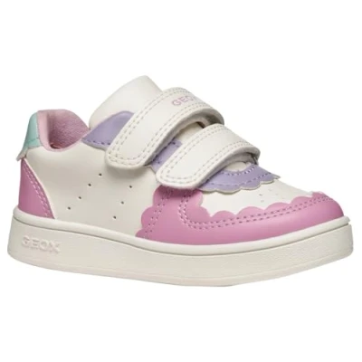 Image of Geox B Eclyper GIRL Trainers for kids, Size: 4.5K, White/pink shoes