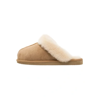 Image of Shepherd of Sweden Jessica Sheepskin Slippers Women 100% Real Slip In Comfort Soft and Warm, Chestnut, 8 UK