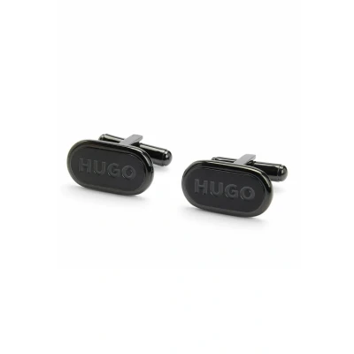 Image of HUGO E Classic Cufflinks goldcoloured, Men&#039;s, Size: One Size, Gold coloured