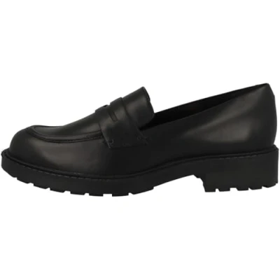 Image of Clarks Orinoco Penny Slipons, Women&#039;s, Size: 4, Black Leather