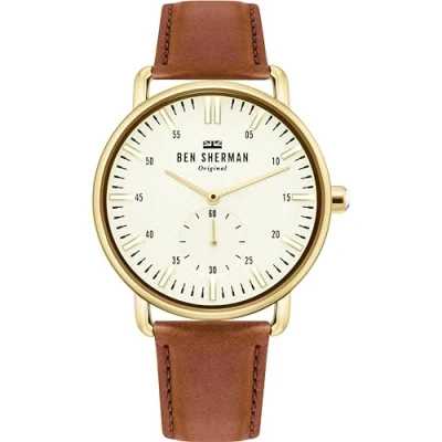Image of Ben Sherman Mens Analogue Classic Quartz Watch with Leather Strap WB033TG,