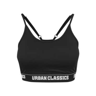 Image of Urban Classics Women&#039;s Ladies Sports Bra, Black (Black 7), XS