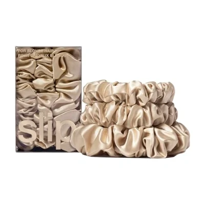 Image of Slip Pure Silk Back To Basics Assorted Scrunchie Set (Various Colours) Blonde