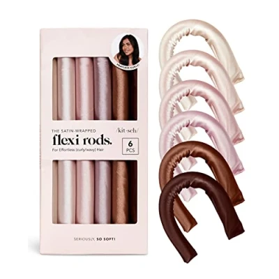 Image of Kitsch Satin Wrapped Flexi Rods Rosewood