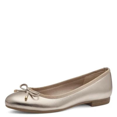 Image of Marco Tozzi Ballet pumps, Women&#039;s, Size: 6, Platinum High quality imitation leather