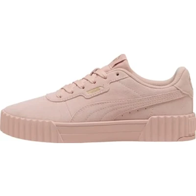 Image of Puma Carina 3.0 Trainers, Women&#039;s, Size: 7, Rose quartz/gold Suede