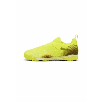 Image of Puma Fussball Indoor football boots for kids, Size: 4, Yellow alert black sun struck shoes