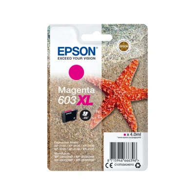 Image of Epson 603XL Magenta Starfish High Yield Genuine, Ink Cartridge,XL Capacity