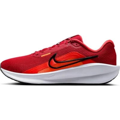 Image of Nike Performance Downshifter 13 Road running shoes, Men&#039;s, Size: 8, Gym red/black/light crimson/hyper crimson/pure platinum Textile/synthetics