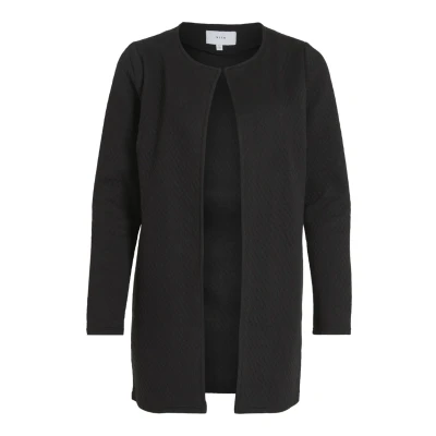 Image of Vila Clothes Damen Vinaja New Long JKT Blazer, Black (Black Black), L