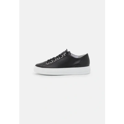 Image of Paul Green 4081 Trainers, Women&#039;s, Size: 3.5, Black/white Leather