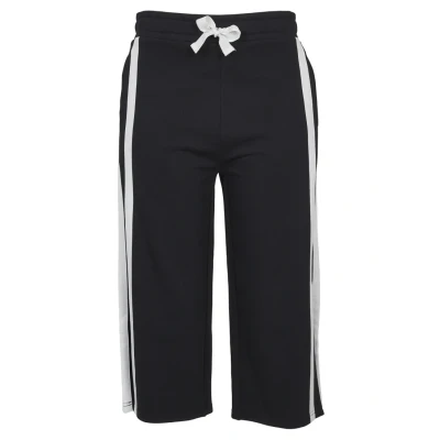 Image of Urban Classics Ladies Taped Terry Culotte Tracksuit bottoms, Women&#039;s, Size: Medium, Black/white