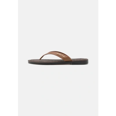 Image of Michael Kors KOKO Tbar sandals, Women&#039;s, Size: 5, Luggage Leather