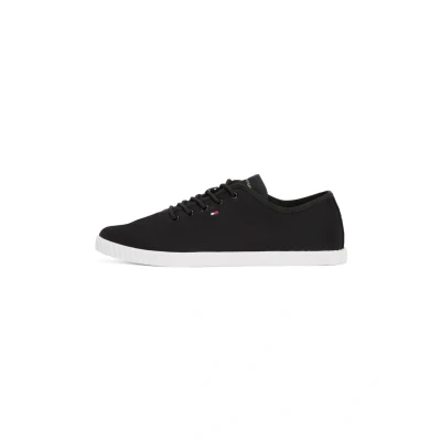 Image of Tommy Hilfiger Sneaker Casual laceups, Women&#039;s, Size: 6, Black Cotton