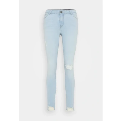 Image of Noisy May Nmkimmy Destroy Jeans Skinny Fit, Women&#039;s, Size: 28x32, Light blue denim