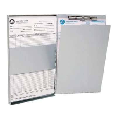 Image of Westcott E 17004 00 Form Holder Box Aluminium DIN A4 Internal Clamp Side Opening