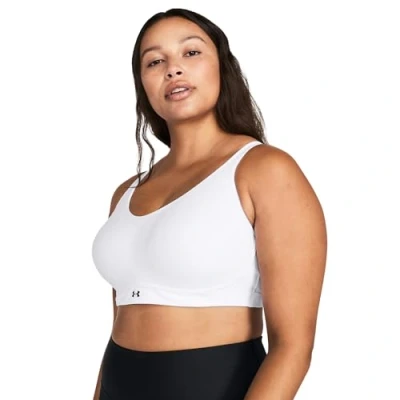 Image of Under Armour Infinity LOW BRA Light support sports bra, Women&#039;s, Size: SxD DD, White/black