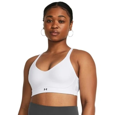 Image of Under Armour Infinity LOW BRA Light support sports bra, Women&#039;s, Size: XSxA C, White/black