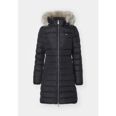 Image of Tommy Jeans Essential Hooded COAT Down coat, Women&#039;s, Size: XXS, Black