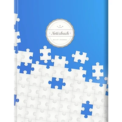 Image of BULLET JOURNAL (©Star, A4, 156 Seiten, Softcover) Mit Register XXL Punktraster Notizbuch, Tagebuch, Gepunktete Dot Grid Notebook, „Puzzle“