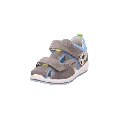 Image of Superfit Boomerang Sandals for kids, Size: 5.5K, Grau/hellblau Suede